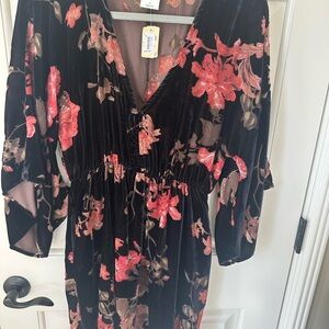 By Together Floral Dress - Pink and Brown